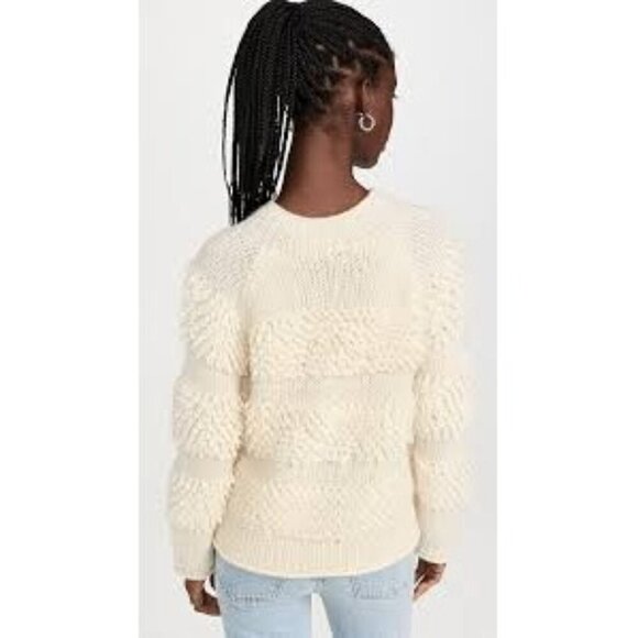 Faherty Polly Alpaca Sweater in Winter White large - Picture 2 of 12